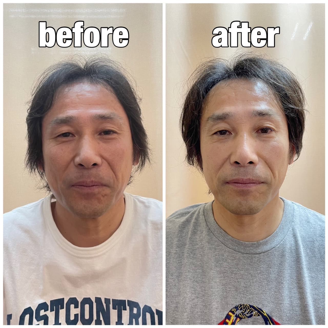 肌にツヤ顔が二回り小さく